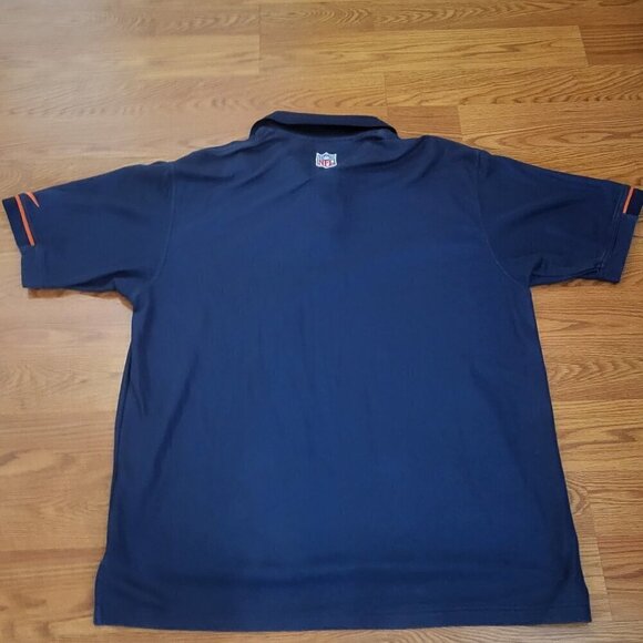 VINTAGE Chicago Bears Shirt Men's XL Blue Nike PRO LINE 1990s Polo NFL Football - Picture 11 of 15